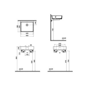 Раковина накладная подвесная 45 см ArchiPlan 7403B003-0012 цвет белый-фото2