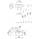 Раковина подвесная (35х26) Ideal Standard CONNECT E791401-фото6