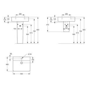 Раковина подвесная (55х46) Ideal Standard CONNECT E7844MA-фото4