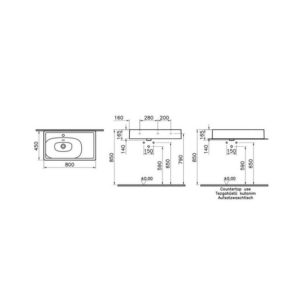 Раковина подвесная 80 см Equal 7242B403-0001 цвет белый-фото2