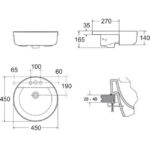 Раковина полувстраиваемая (45х45) Ideal Standard CONNECT E806501-фото5