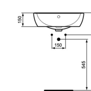 Раковина полувстраиваемая (55х45) Ideal Standard TEMPO T059001-фото4