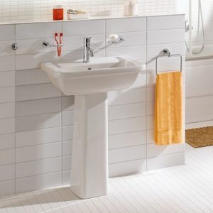 Раковина с пьедесталом на стену 55 см Form300 9602B003-7650 цвет белый-фото2