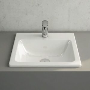 Раковина врезная сверху 55 см S20 5465B003-0001 цвет белый-фото2
