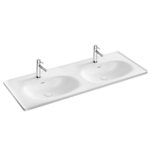 Раковина встраиваемая 130 см Equal 7244B403-0001 цвет белый-фото1