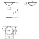 Раковина встраиваемая снизу (48х48) Ideal Standard CONNECT E505401-фото5