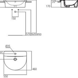 Раковина встраиваемая сверху (55х46) Ideal Standard CONNECT E7978MA-фото4