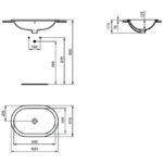 Раковина встраиваемая сверху (62х41) Ideal Standard CONNECT E504901-фото4