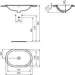 Раковина встраиваемая сверху (62х41) Ideal Standard CONNECT E5049MA-фото4