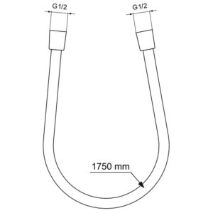 Шланг для душа 1700 мм Ideal Standard IDEALRAIN BE175XG-фото2