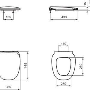 Сиденье и крышка для унитаза Ideal Standard DEA T676601-фото2