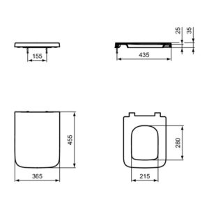 Сиденье и крышка для унитазов Ideal Standard BLEND CUBE T392701 микролифт-фото2