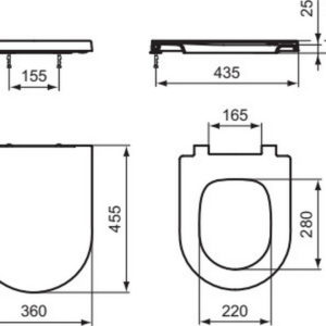 Сиденье и крышка для унитазов Ideal Standard BLEND CURVE T3761V1-фото2
