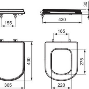 Сиденье и крышка для унитазов Ideal Standard CALLA E251801-фото2