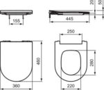 Сиденье тонкое для унитаз Ideal Standard BLEND CURVE T520801-фото2