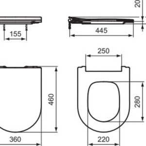 Сиденье тонкое для унитаз Ideal Standard BLEND CURVE T5208V1-фото2
