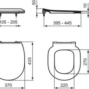 Сиденье тонкое для унитаза Ideal Standard CONNECT E772301-фото2