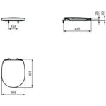 Сидение и крышка для унитаза Ideal Standard CONNECT SPACE E129101 микролифт-фото5