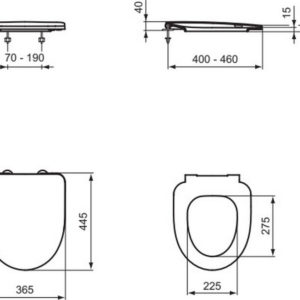 Сидение и крышка для унитаза Ideal Standard i.life A T467701 микролифт-фото2