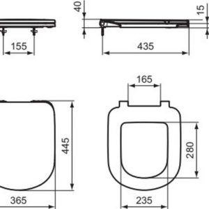 Сидение и крышка для унитаза Ideal Standard i.life A T467801-фото2