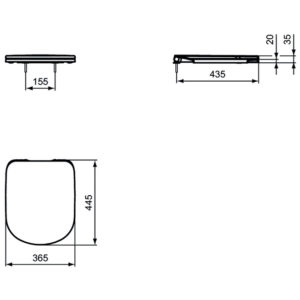 Сидение и крышка для унитаза Ideal Standard i.life A T467901 микролифт-фото2