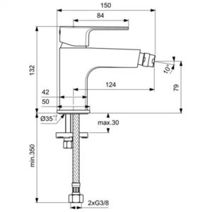 Смеситель для биде Ideal Standard BC690AA-фото2