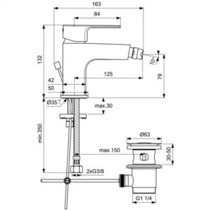 Смеситель для биде Ideal Standard BC691AA-фото2