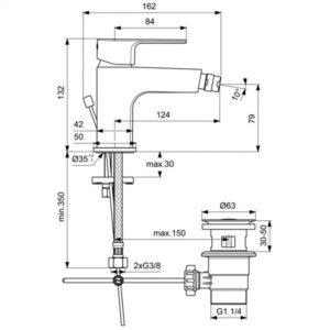 Смеситель для биде Ideal Standard CERAFINE MODEL D BC492AA-фото2