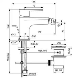Смеситель для биде Ideal Standard CERAFINE O BC705XG-фото2