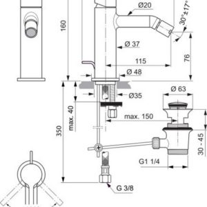 Смеситель для биде Ideal Standard JOY BC784GN-фото2