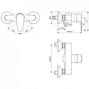 Смеситель для душа Ideal Standard CERAFINE MODEL D BC493AA-фото2