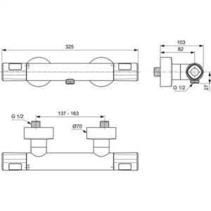 Смеситель для душа Ideal Standard CERATHERM T100 A7229AA-фото2