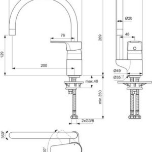 Смеситель для кухни Ideal Standard CERAFLEX BD609AA-фото2