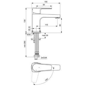 Смеситель для раковины Ideal Standard CERAFINE D BC683AA-фото2