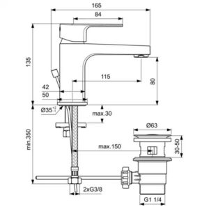 Смеситель для раковины Ideal Standard CERAFINE D BC684AA-фото2