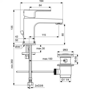 Смеситель для раковины Ideal Standard CERAFINE D BC685AA-фото2