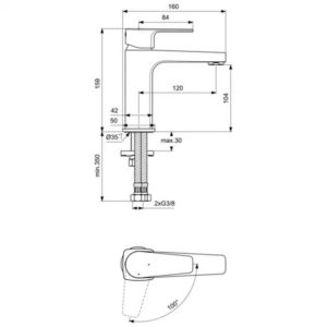 Смеситель для раковины Ideal Standard CERAFINE D BC687AA-фото2