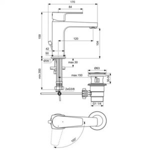 Смеситель для раковины Ideal Standard CERAFINE D BC688AA-фото2