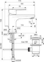 Смеситель для раковины Ideal Standard CERAFINE D BC698AA-фото2