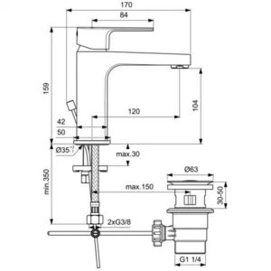 Смеситель для раковины Ideal Standard CERAFINE MODEL D BC491AA-фото2