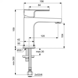 Смеситель для раковины Ideal Standard CERAFINE MODEL D BC553AA-фото2