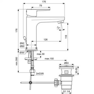 Смеситель для раковины Ideal Standard CERAFINE MODEL O BC496AA-фото2