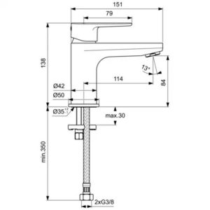 Смеситель для раковины Ideal Standard CERAFINE MODEL O BC696AA-фото2