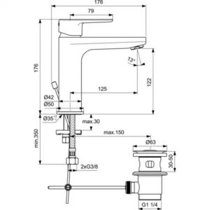Смеситель для раковины Ideal Standard CERAFINE MODEL O BC699AA-фото2