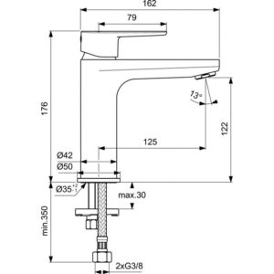 Смеситель для раковины Ideal Standard CERAFINE O BC554XG-фото2