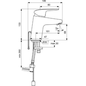 Смеситель для раковины Ideal Standard CERAFLEX B1709AA-фото2
