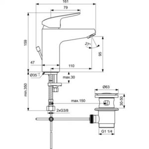 Смеситель для раковины Ideal Standard CERAFLEX B1713AA-фото2