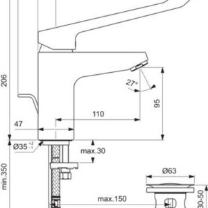 Смеситель для раковины Ideal Standard CERAFLEX BD603AA-фото2