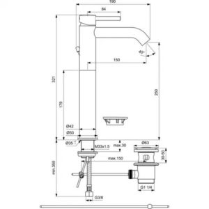 Смеситель для раковины Ideal Standard CERALINE BC194AA-фото2