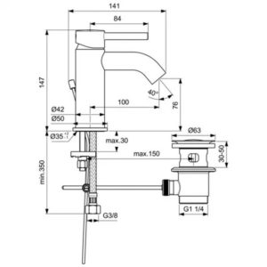Смеситель для раковины Ideal Standard CERALINE BC203U5-фото2
